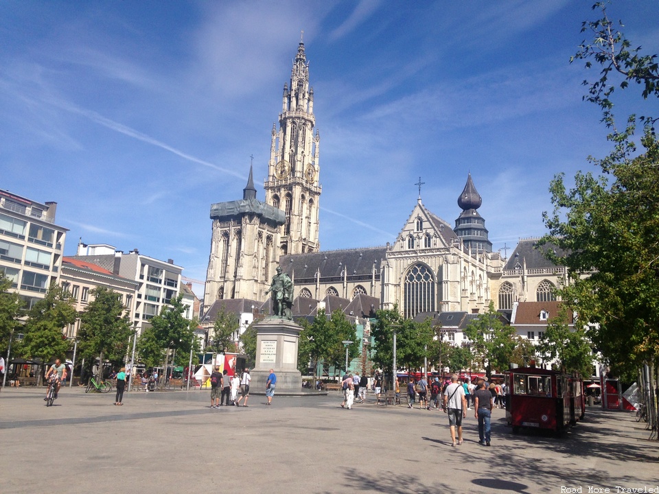 View of Cathedral of Our Lady from Groenplaats