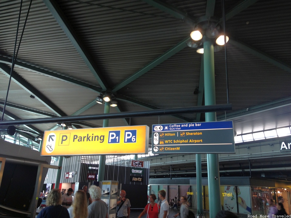 Schiphol Aiport - sign to all hotels