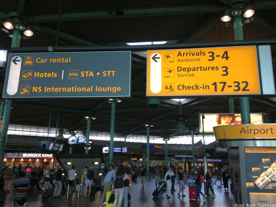 Schiphol Aiport - sign for hotels
