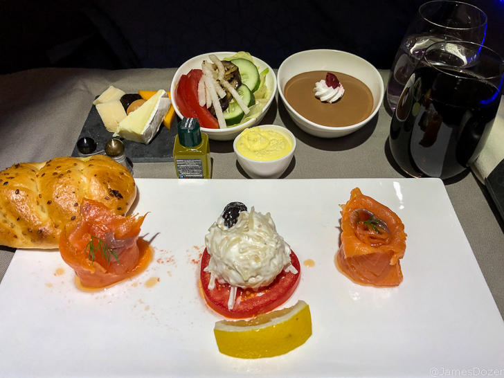Turkish Airlines Business Class appetizer