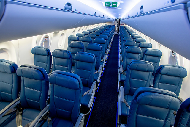 Delta A220 Main Cabin