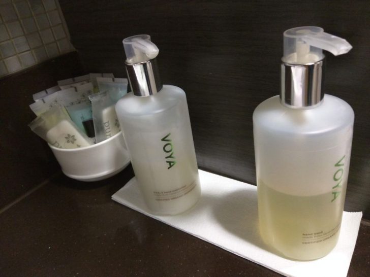 a group of bottles on a counter