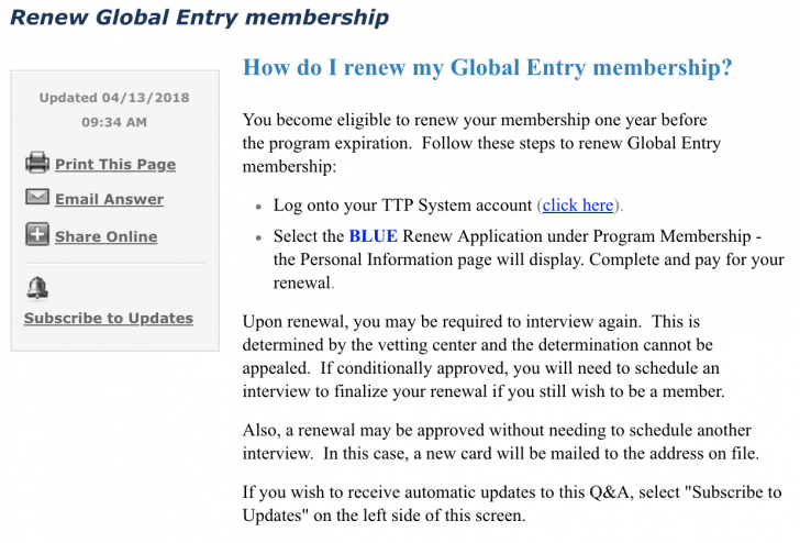 A Guide to Global Entry Renewal