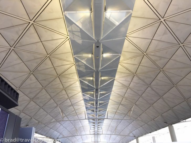 a ceiling with triangular shapes