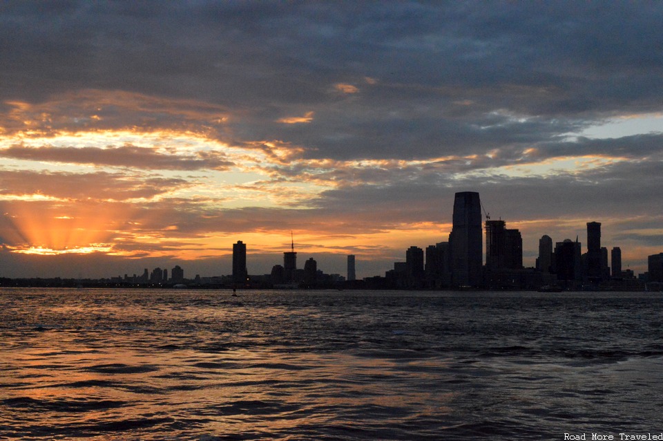 Jersey City at sunset