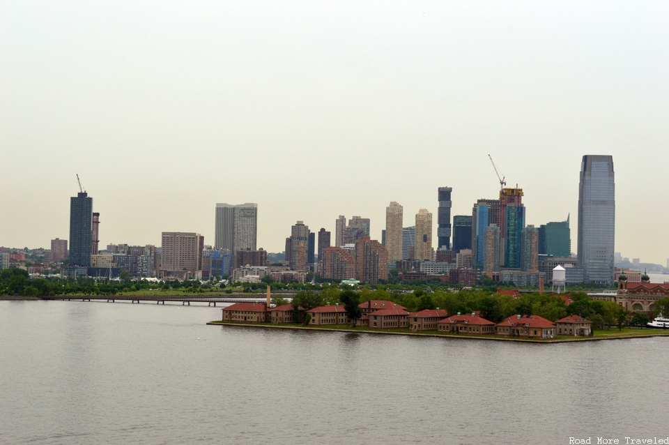 Statue of Liberty Pedestal - Jersey City view