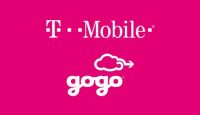 a pink logo with white text