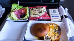 a tray of food on a table