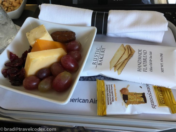 a tray with food on it