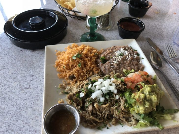 a plate of food on a table