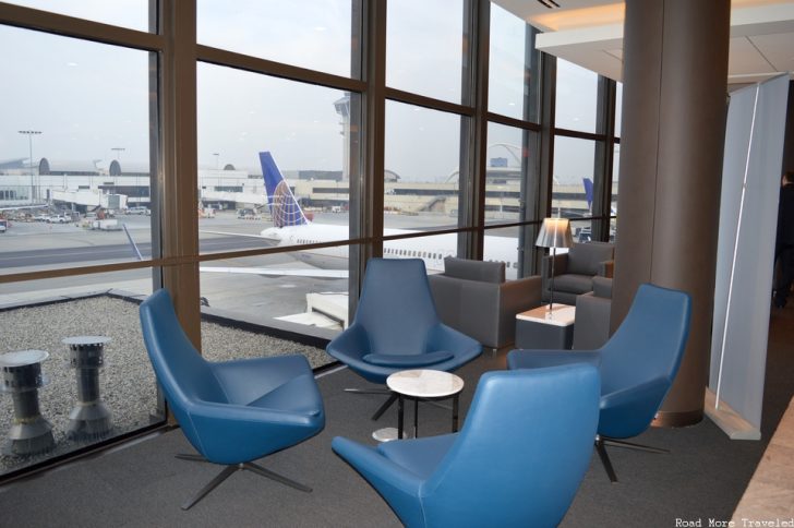 United Polaris Lounge Los Angeles - "window seating"