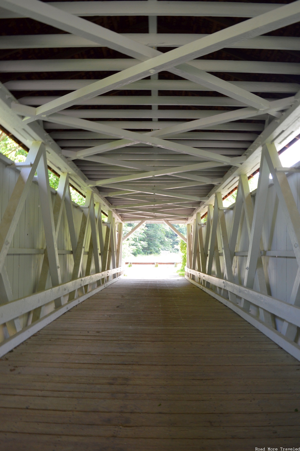 Inside of Everett Road Covered Bridge