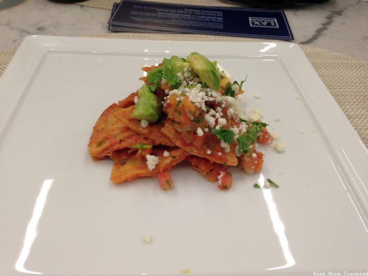 United Polaris Lounge Los Angeles - chilaquiles