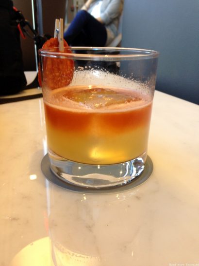 United Polaris Lounge Los Angeles - On Sunset cocktail