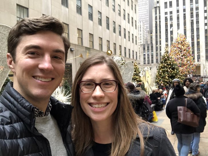 a man and woman taking a selfie
