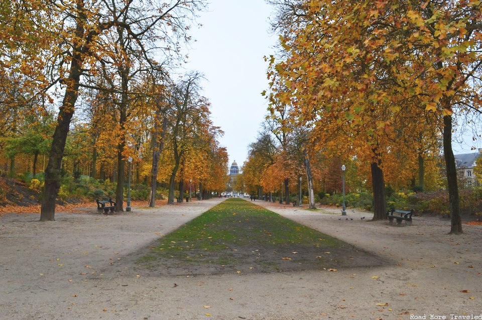 Belgian House of Parliament from Parc de Bruxelles