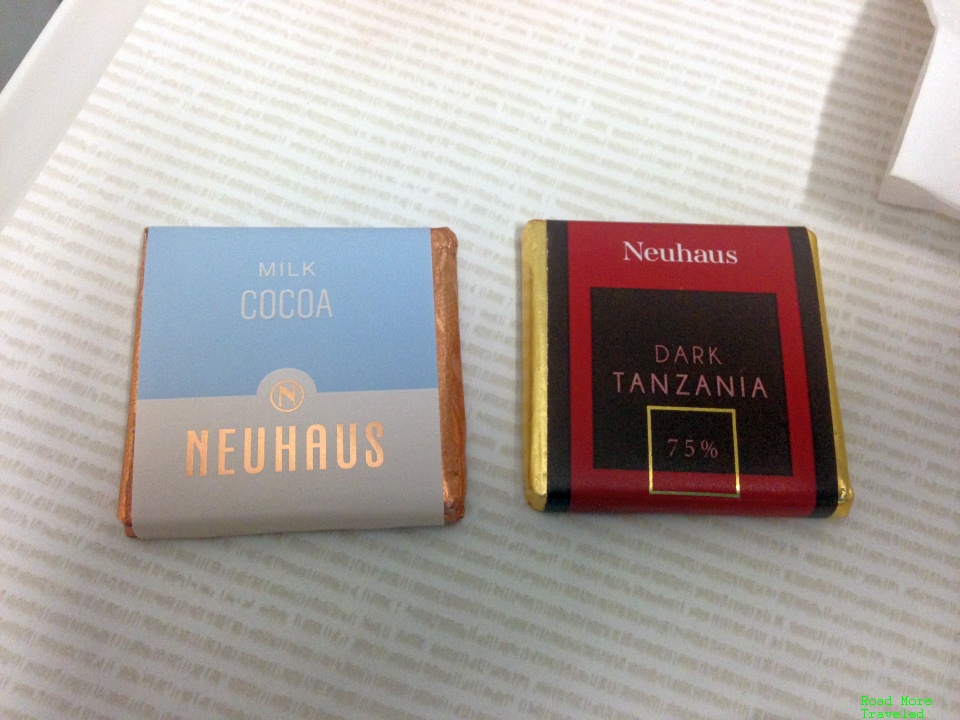 Brussels Airlines Business Class - Neuhaus chocolates