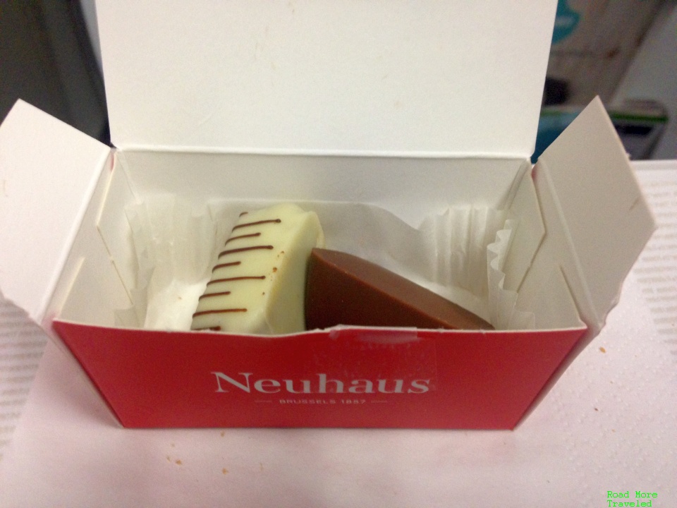 Brussels Airlines Business Class - Neuhaus truffles