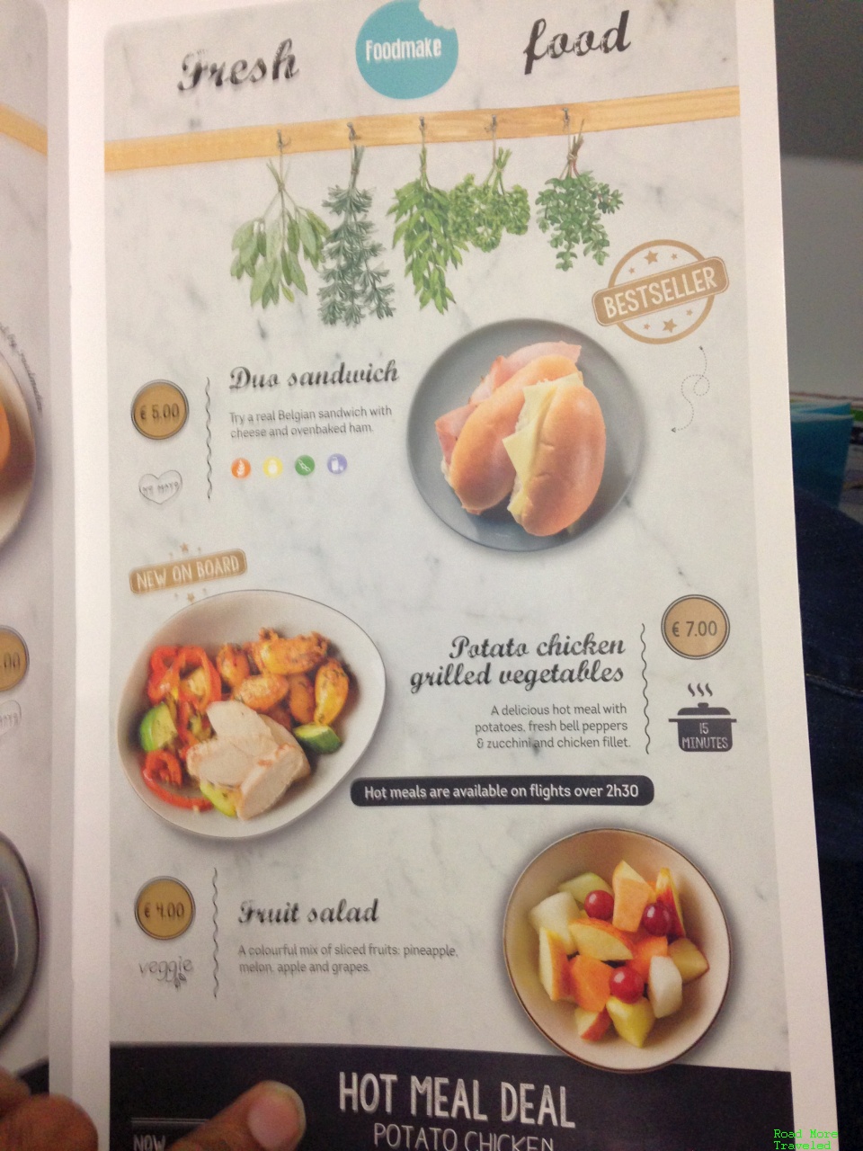 Brussels Airlines - buy-on-board fresh selection