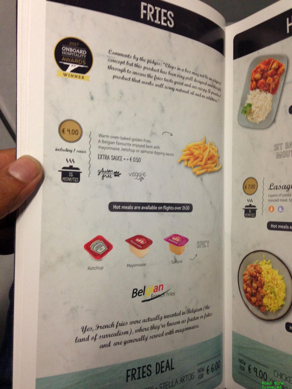 Brussels Airlines buy-on-board - fries