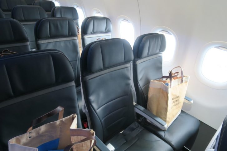 a row of seats in an airplane