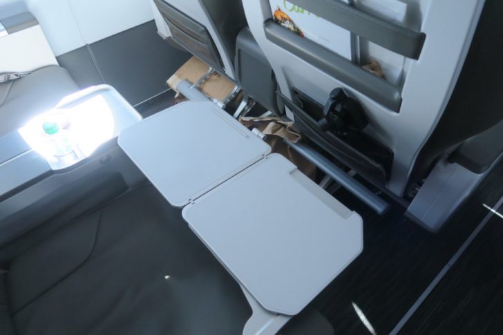 an empty seat in an airplane