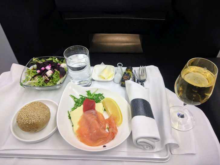 business class food