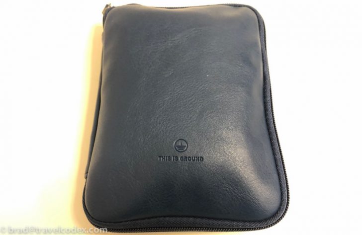a black leather case with zipper