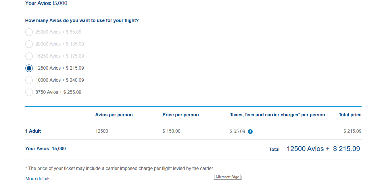 Avios & Money HKG-SYD Economy