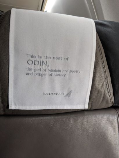 a white cloth on a leather seat