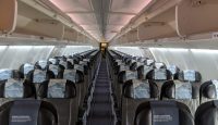 an airplane with rows of seats