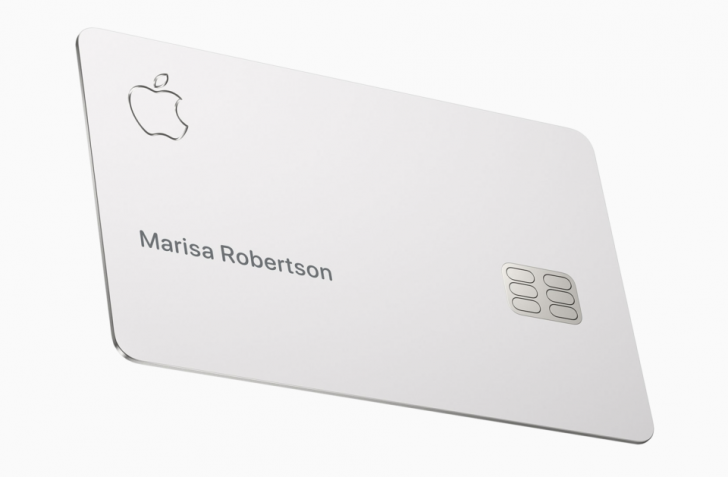 a white card with a logo