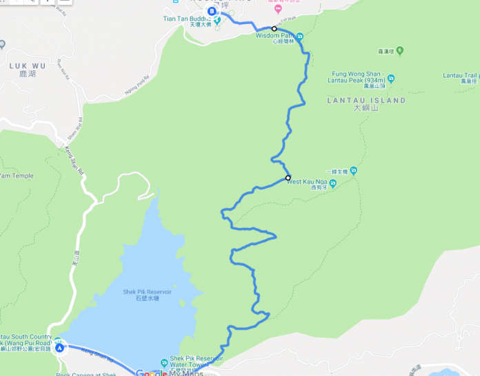 a map of a route