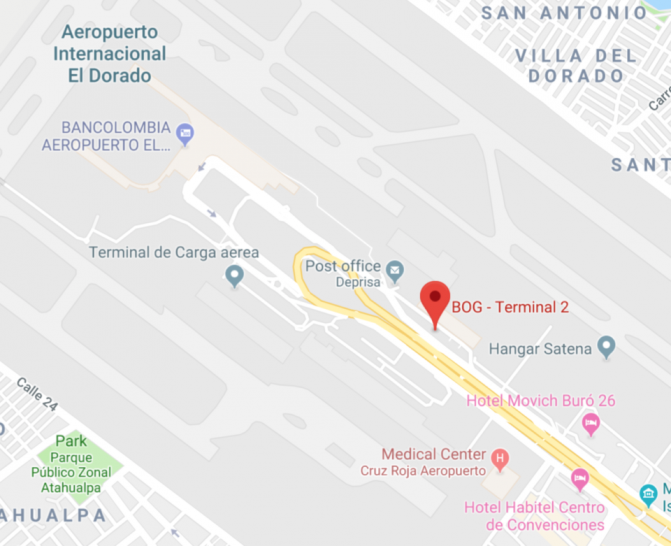 a map of a airport