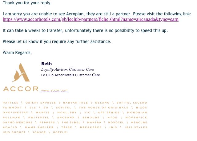 a screenshot of a email