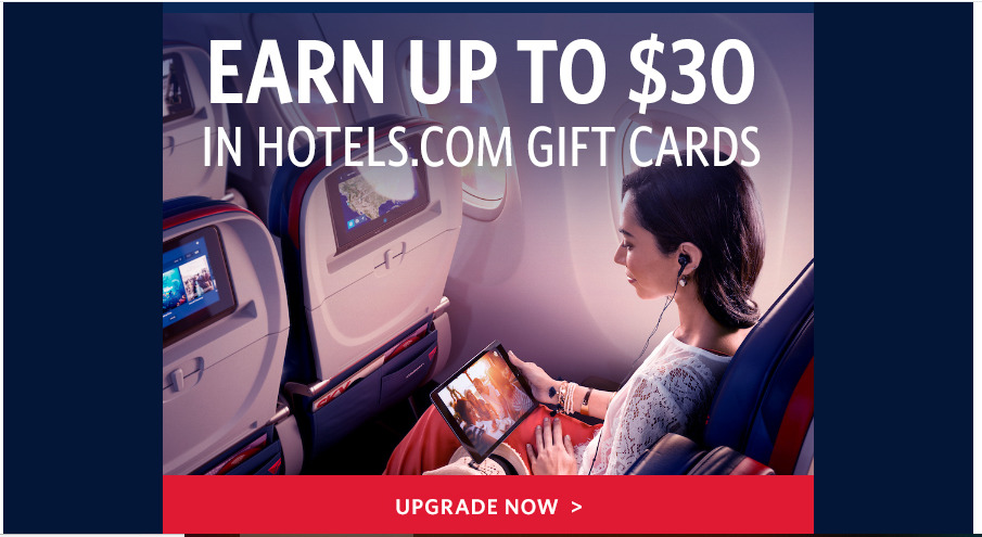Delta Gift Card for Seat Upgrade offer