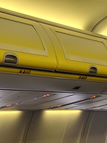 a yellow object on a plane