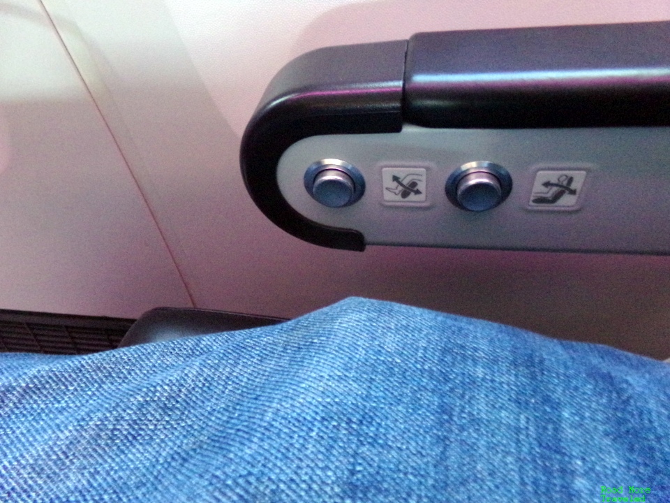 Air New Zealand Premium Economy seat controls