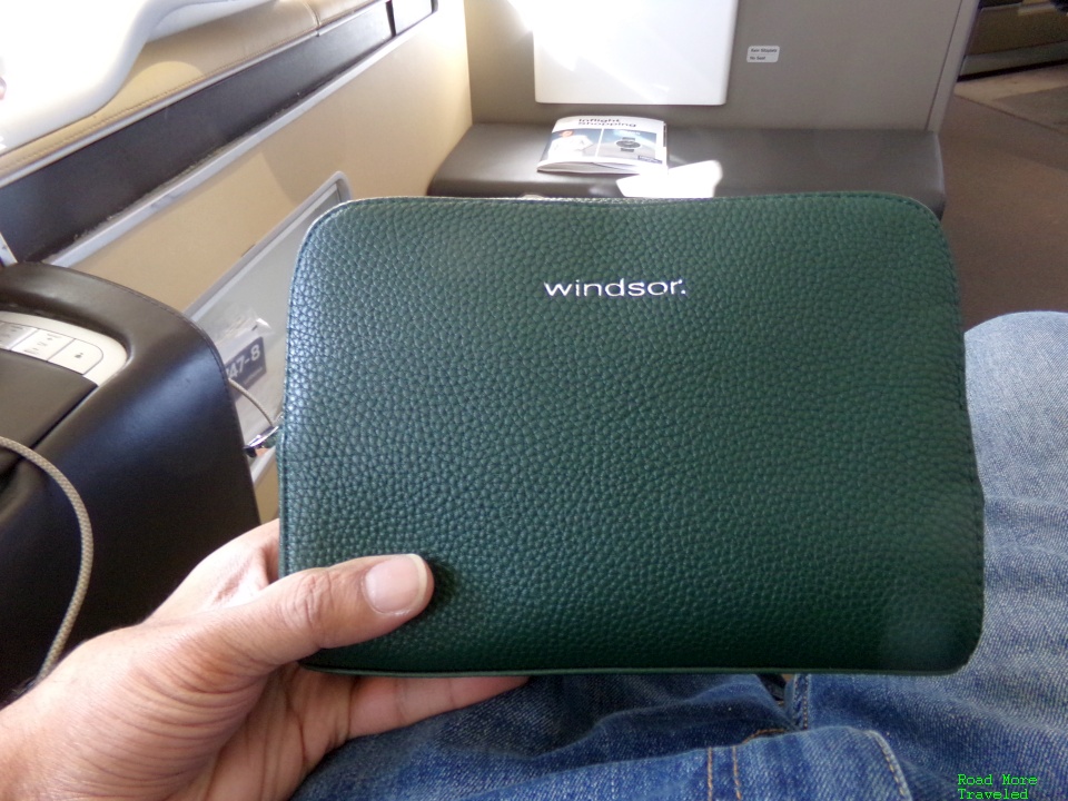 Lufthansa First Class Windsor amenity kit