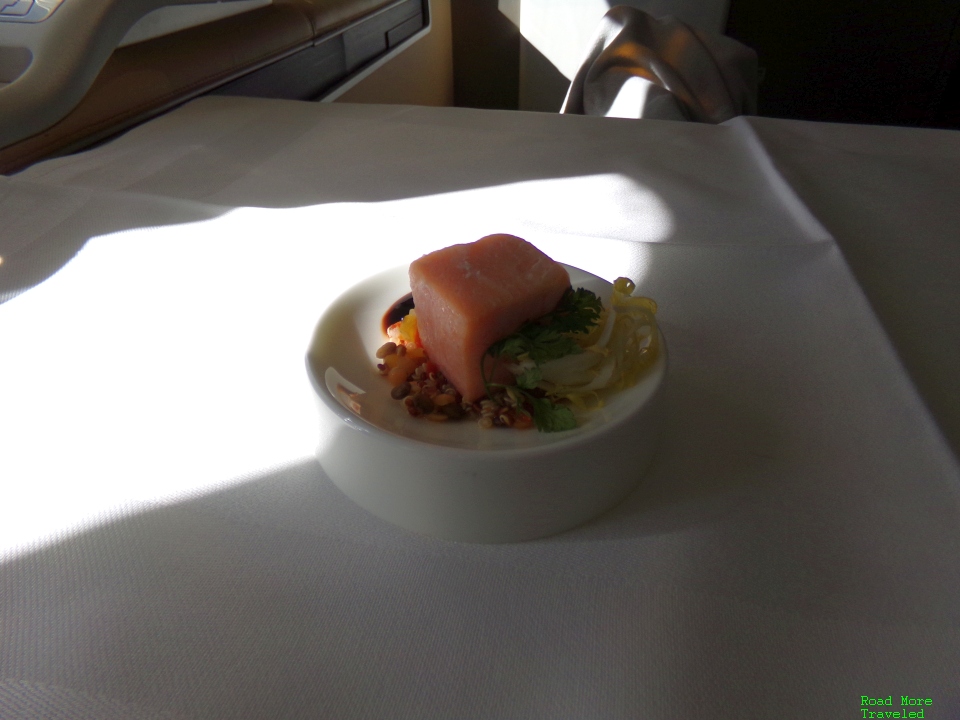 Lufthansa First Class amuse bouche