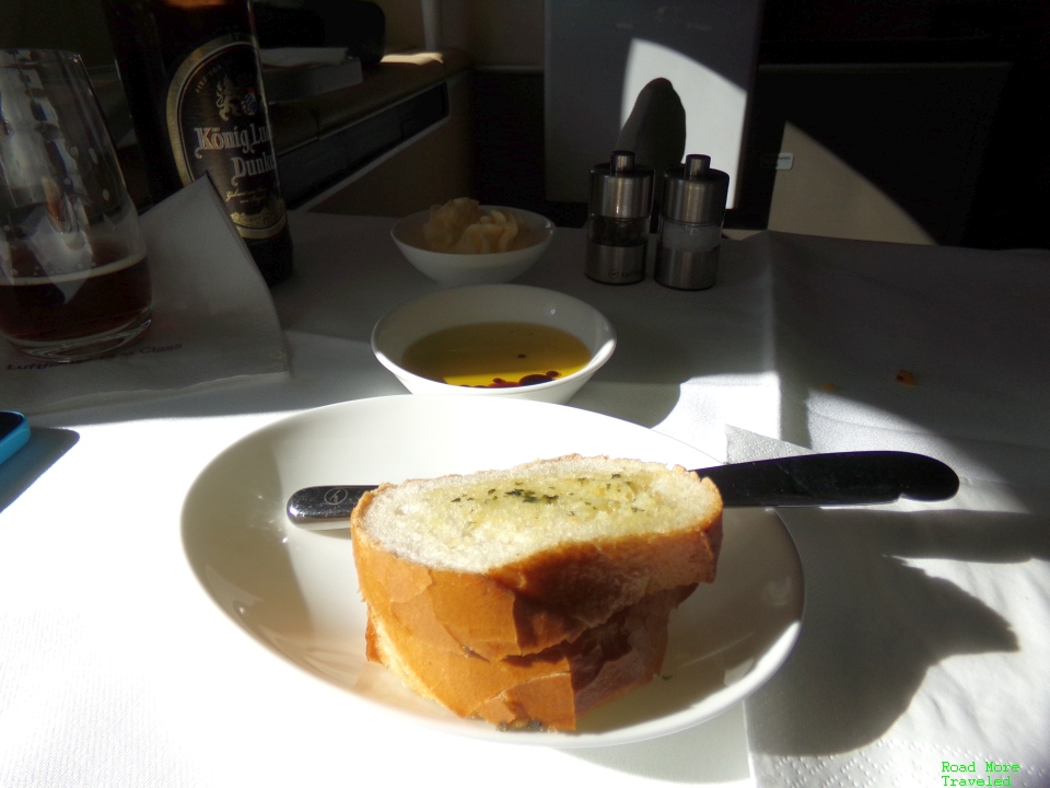 Garlic bread and olive oil