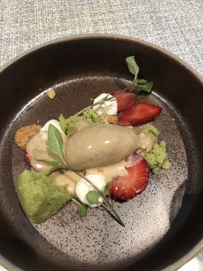 a plate of food on a table