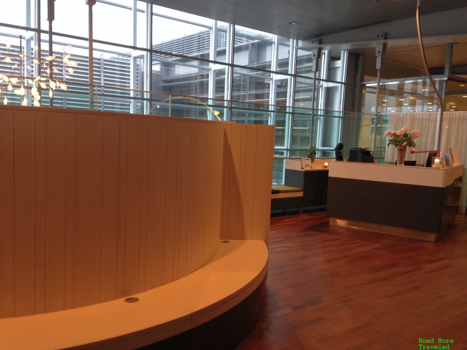 Stockholm Arlanda Lounge - furniture near check-in desk
