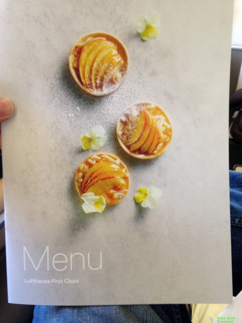 Lufthansa First Class menu