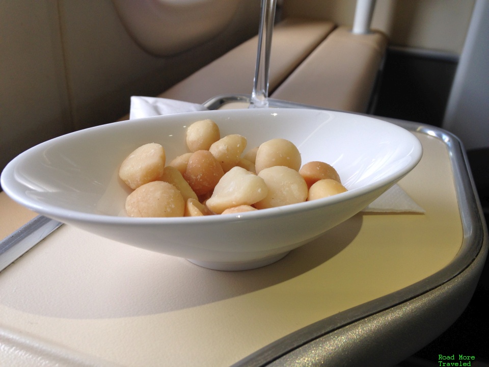Lufthansa First Class macadamia nuts