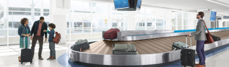 luggage on a conveyor belt