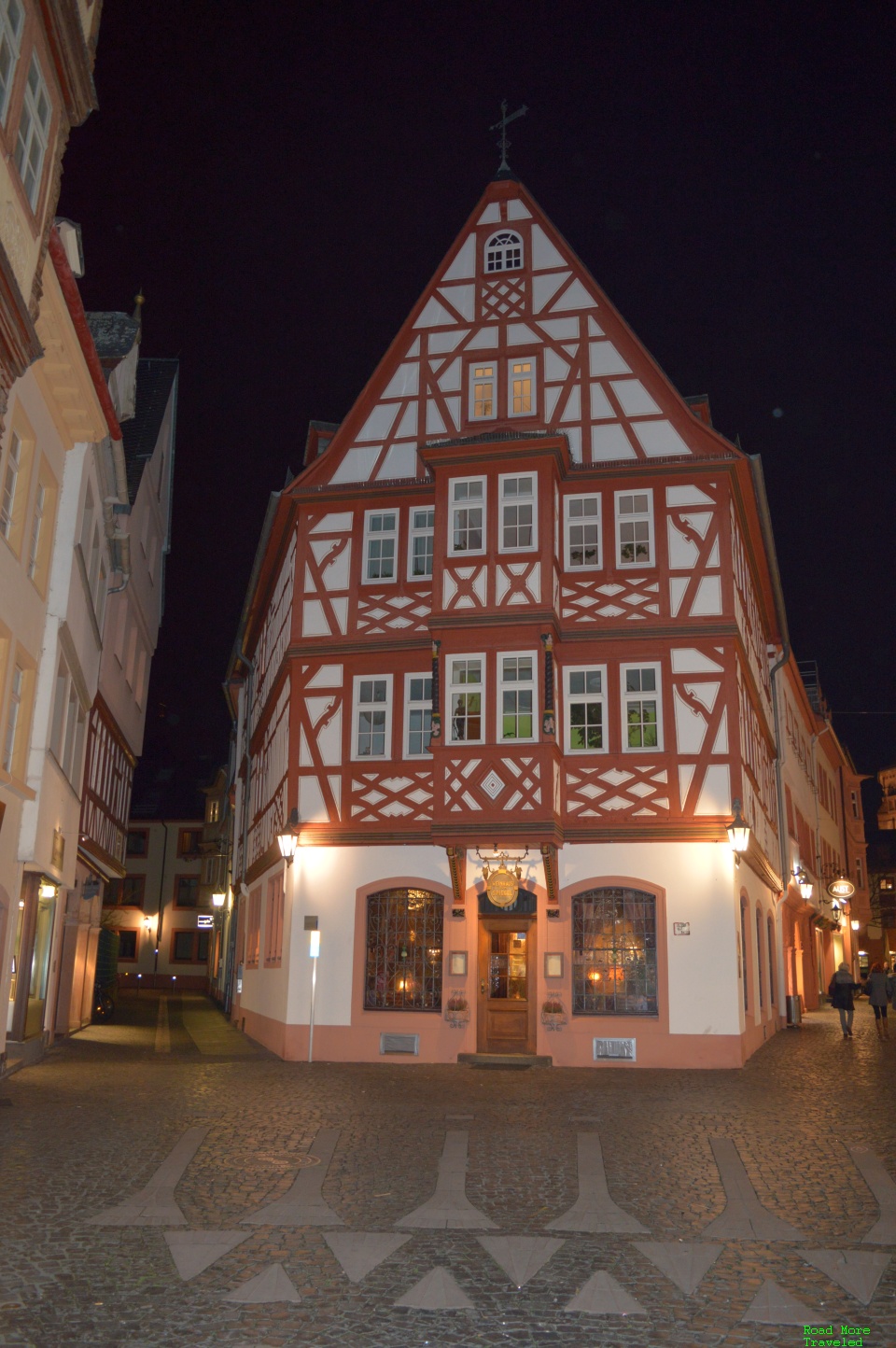 Gothic-style half-timbered building in Mainz