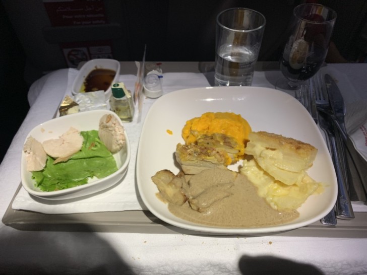 a plate of food on a table