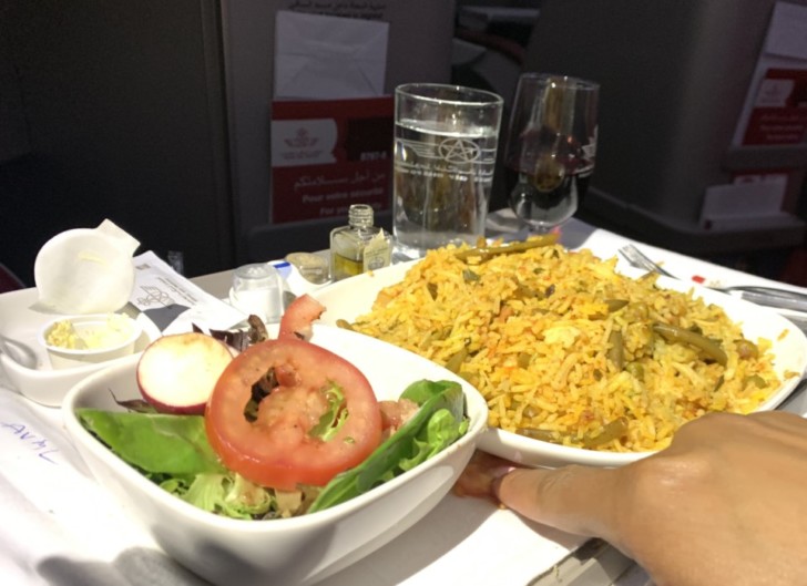 a plate of food on a table