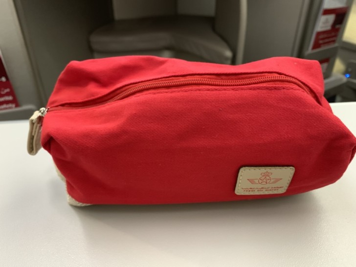 a red bag on a table